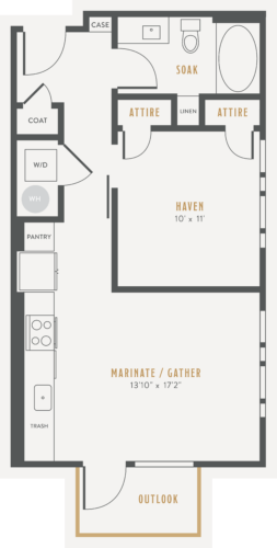 Alexan Lower Greenville One Bedroom Floor Plans A1