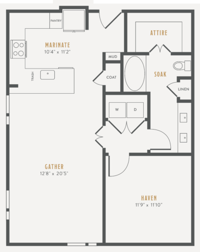 Alexan Lower Greenville One Bedroom Floor Plans A10