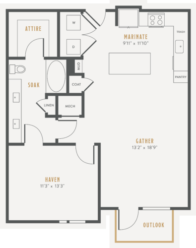 Alexan Lower Greenville One Bedroom Floor Plans A11