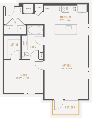 Alexan Lower Greenville One Bedroom Floor Plans A12