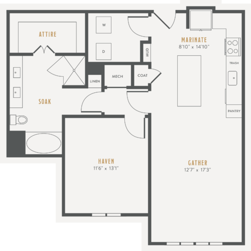 Alexan Lower Greenville One Bedroom Floor Plans A15