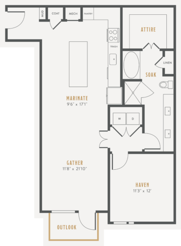 Alexan Lower Greenville One Bedroom Floor Plans A16