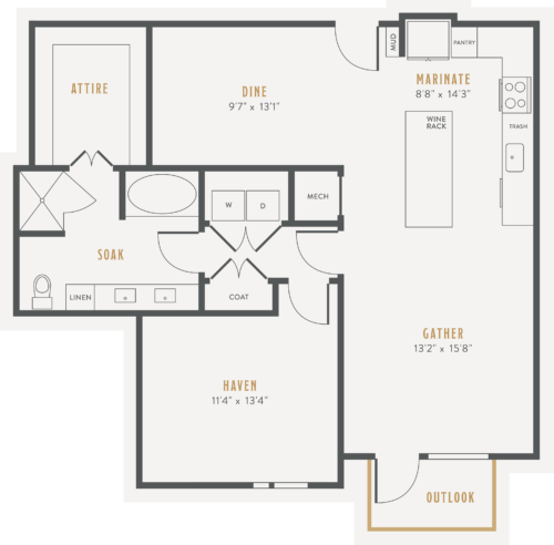 Alexan Lower Greenville One Bedroom Floor Plans A17