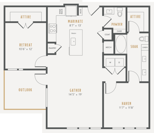 Alexan Lower Greenville One Bedroom Floor Plans A19