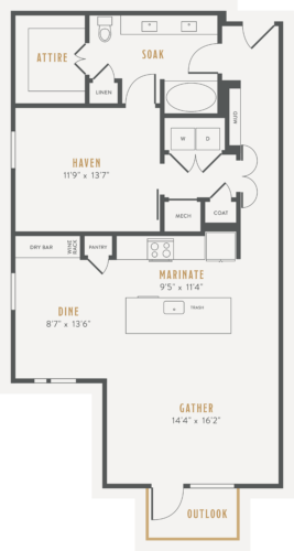 Alexan Lower Greenville One Bedroom Floor Plans A21