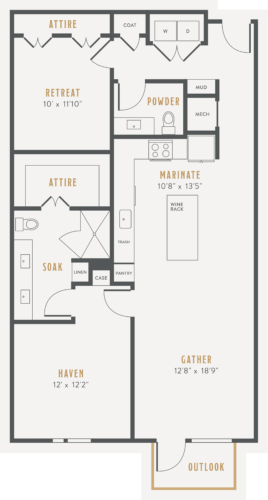 Alexan Lower Greenville One Bedroom Floor Plans A23