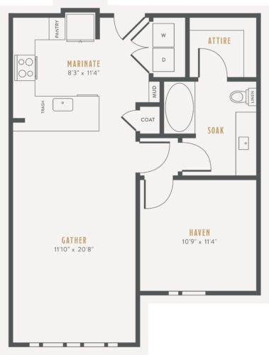 Alexan Lower Greenville One Bedroom Floor Plans A3