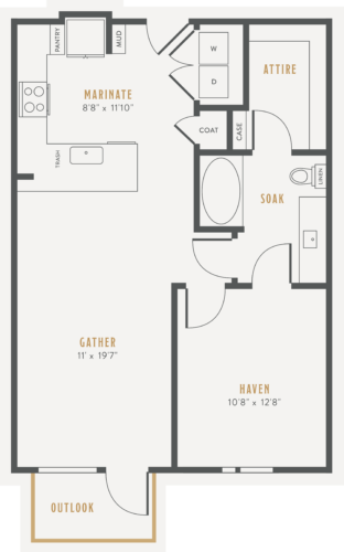 Alexan Lower Greenville One Bedroom Floor Plans A4