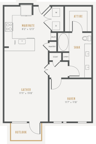 Alexan Lower Greenville One Bedroom Floor Plans A7