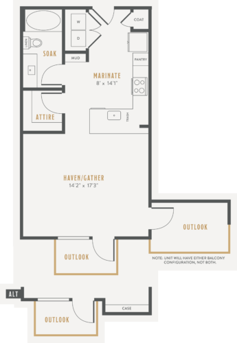 Alexan Lower Greenville Studio Floor Plans E1